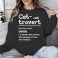 Cat-Trovert Definition Cat Introvert Pet Lover Unisex Sweatshirt