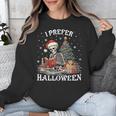 Christmas Outfit I Prefer Halloween Book Reading Skeleton Unisex Sweatshirt Christmas Outfit I Prefer Halloween Book Reading Skeleton Unisex Sweatshirt