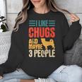 Chug Dog Retro Vintage Pughuahua Owner Fur Parent Introvert Unisex Sweatshirt Chug Dog Retro Vintage Pughuahua Owner Fur Parent Introvert Unisex Sweatshirt