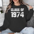 Class Of 1974 High School College Graduation Reunion Unisex Sweatshirt
