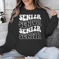 Class Of 2024 High School Senior Graduation Groovy Wave Unisex Sweatshirt