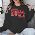 Class Of 2024 Senior Back To School Vintage Graduation Tee Unisex Sweatshirt