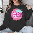 Class Of 2024 Senior Pink Retro Classic Girl Grad Graduation Unisex Sweatshirt