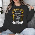 Class Of 2025 Senior Graduation Cross Quote Faith In God Unisex Sweatshirt