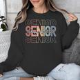 Class Of 2025 Senior 2025 Graduation Leopard Retro Rainbow Unisex Sweatshirt