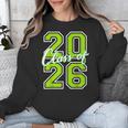 Class Of 2026 Graduation Varsity Lime Green Letters Unisex Sweatshirt