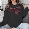Class Of 2026 Pink Coquette Bow Cap Senior 2026 Graduation Unisex Sweatshirt