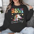 Class Of 2031 Magical Unicorn Graduation Cap Unisex Sweatshirt