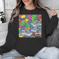 Colorful Kidcore 90s Nostalgia Meme Sneakers Robot Toy Slime Unisex Sweatshirt Colorful Kidcore 90s Nostalgia Meme Sneakers Robot Toy Slime Unisex Sweatshirt