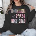 Colorful Proud Grandma 2024 NICU Graduate Baby Graduation Unisex Sweatshirt