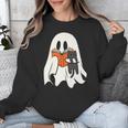 Cute Ghost Cat Reading Book Spooky Season Halloween Costume Unisex Sweatshirt
