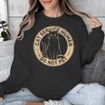 Cute Introvert Cat Service Human Do Not Pet Cat Joke Unisex Sweatshirt