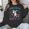 Dabbing Kindergarten Unicorn Graduation Class 2021 Nailed It Unisex Sweatshirt