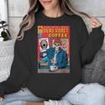 Dead Roast Coffee Comic Book Cover Style Skeleton Barista Unisex Sweatshirt