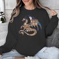 Dragon Silhouette Books Librarian Bookworm Women Men Kids Unisex Sweatshirt