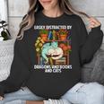 Easily Distracted By Dragons Books Cats Fantasy Book Lover Unisex Sweatshirt Easily Distracted By Dragons Books Cats Fantasy Book Lover Unisex Sweatshirt