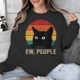 Ew People Introvert Cat Lover Cat Lady Vintage Unisex Sweatshirt Ew People Introvert Cat Lover Cat Lady Vintage Unisex Sweatshirt