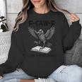 F-Caw-F Crow Book Lovers Vintage Bookish Bird Unisex Sweatshirt
