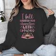 I Fall For The Characters WCrowns Fantasy Book Lover Tee Unisex Sweatshirt
