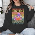 Fantasy Reader Society Reading Book Retro Bookworm Reader Unisex Sweatshirt