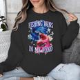 Fishing Runs In My Blood Introvert Hobby Antisocial Unisex Sweatshirt