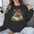 Floral Book Bloom Wildflowers Literature Nature Fantasy Unisex Sweatshirt