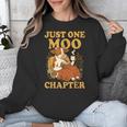 Floral Cow Reading Pun Just One More Chapter Cozy Book Lover Unisex Sweatshirt