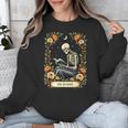 Floral Tarot Card The Reader Skeleton Reading Book Unisex Sweatshirt Floral Tarot Card The Reader Skeleton Reading Book Unisex Sweatshirt