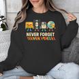 Never Forget Retro Cassette VHS Floppy CD Nostalgia Humor Unisex Sweatshirt