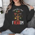 Freadom Tree Read Reading Librarian Book Across America Unisex Sweatshirt