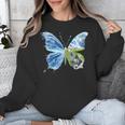 Frutiger Aero Aesthetic Butterfly Computer Fishes Scenery Unisex Sweatshirt