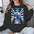 Frutiger Aero Aesthetic Tech Checkered Room Orb Sky Unisex Sweatshirt