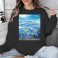 Frutiger Aero Aesthetic Tech Ocean Underwater Fishes Unisex Sweatshirt Frutiger Aero Aesthetic Tech Ocean Underwater Fishes Unisex Sweatshirt