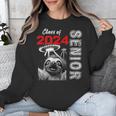 Fun Trendy UFO Sloth Graduation Class Of 2024 Senior Unisex Sweatshirt