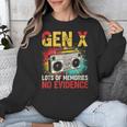Gen X Lots Of Memories No Evidence Retro Nostalgia Humor Unisex Sweatshirt