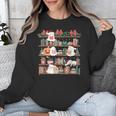 Ghost Christmas Reading Book Lover Library Christmas Teacher Unisex Sweatshirt