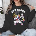 Girls Dabbing Unicorn 6th Sixth Grade Nailed It Graduation Unisex Sweatshirt