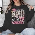Girls Little Miss Kindergarten Grad 2025 Coquette Graduation Unisex Sweatshirt