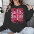 Graduate 2025 For Senior 2025 Graduation Coquette Pink Bow Unisex Sweatshirt