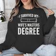 Graduation Day Husband I Survived My Wifes Masters Degree Unisex Sweatshirt