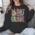 Graduation Peace Sign Out Eighth Grade Tie Dye Hippie Unisex Sweatshirt