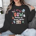 Groovy DSW Doctor Of Social Work Graduation DSW Graduate Unisex Sweatshirt