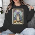 The Hermit Cat Tarot Card Introvert By Georgi Unisex Sweatshirt The Hermit Cat Tarot Card Introvert By Georgi Unisex Sweatshirt