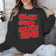 High School Graduation Tshirt Game Over Senior Class Of 2018 Unisex Sweatshirt