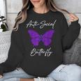 Introvert Antisocial Butterfly For Women Men Unisex Sweatshirt Introvert Antisocial Butterfly For Women Men Unisex Sweatshirt