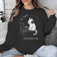 Introvert Cat With Coffee On Computer Antisocial Emo Goth Unisex Sweatshirt Introvert Cat With Coffee On Computer Antisocial Emo Goth Unisex Sweatshirt