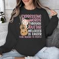 Introvert Guitarist Expressing Words Through Guitar Melody Unisex Sweatshirt