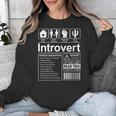 Introvert Label Antisocial Loner Socially Awkward Unisex Sweatshirt Introvert Label Antisocial Loner Socially Awkward Unisex Sweatshirt