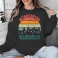 Introverted But Willing To Discuss Cats Unisex Sweatshirt Introverted But Willing To Discuss Cats Unisex Sweatshirt