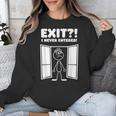 Irony Sarcasm Introvert Dry Humor Comic Cartoon Geek Nerd Unisex Sweatshirt